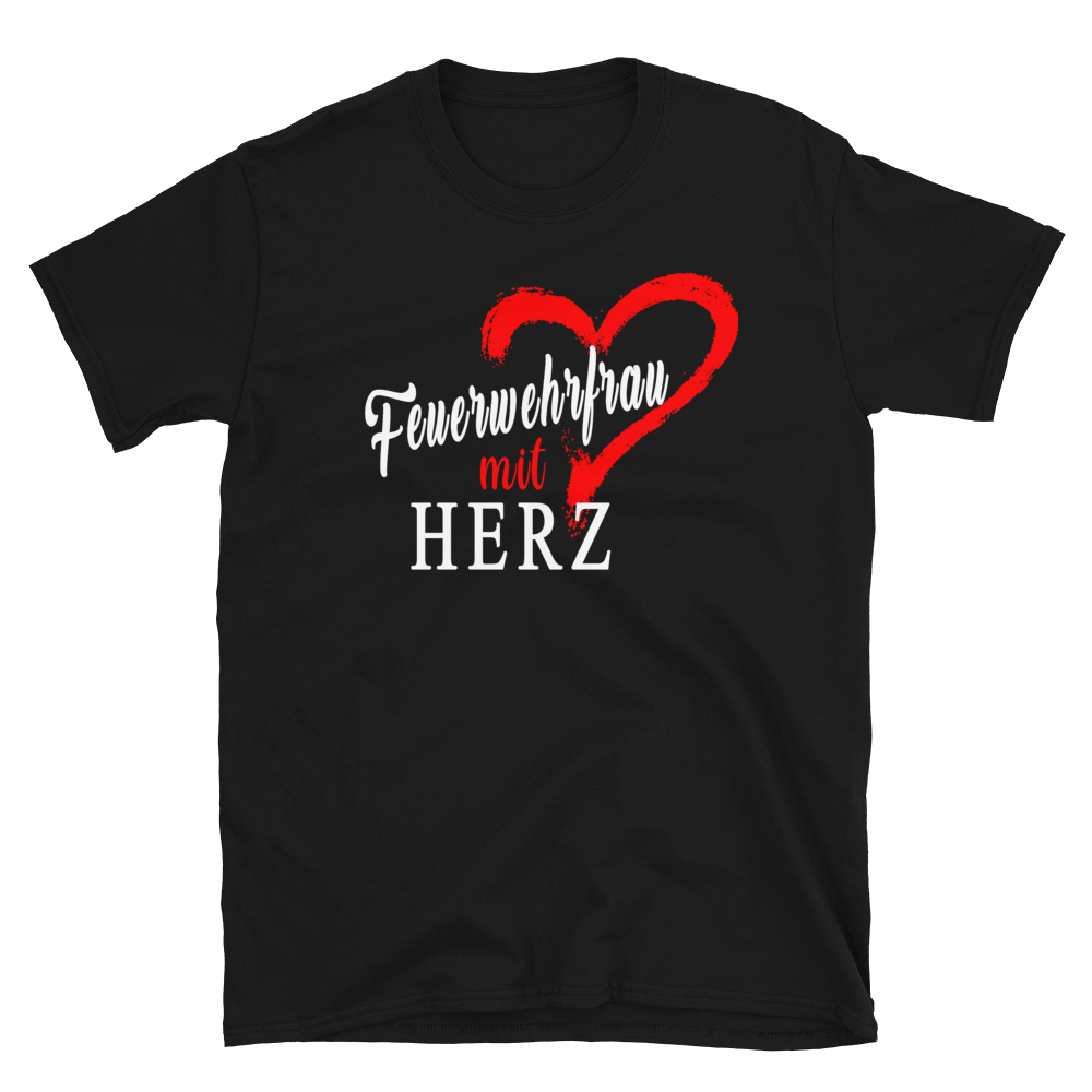 Feuerwehrfrau mit Herz - Shirt - Retterherzen